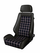 Recaro Classic LX Seat in Black Leather with Classic Checkered Fabric