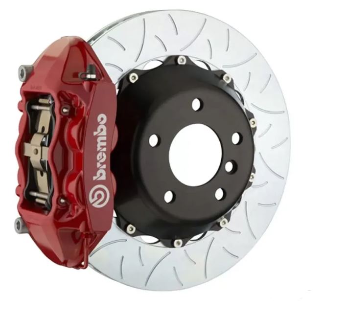 Brembo 23+ GR Corolla Rear GT BBK 4 Piston Cast 345x28 2pc Rotor Slotted Type-3-Red (2P3.8062A2)