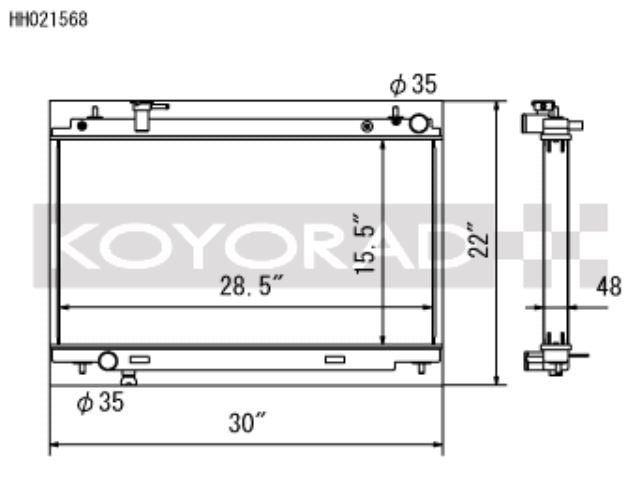 Koyo 68-73 Datsun 510 1.6L (MT) Radiator (HH021568)