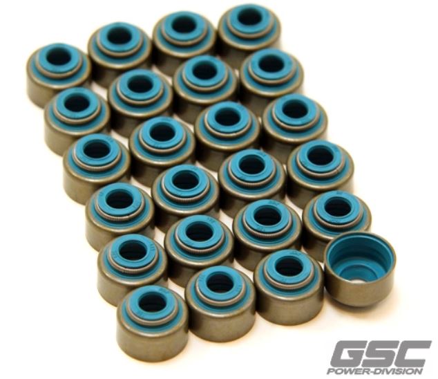 GSC P-D Toyota 2JZ Viton 6.6mm Exhaust Valve Guide Seal Kit Set of 12 (1029)