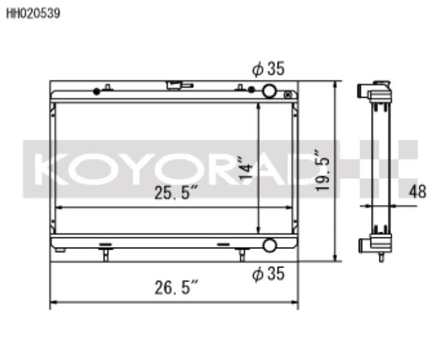 Koyo 89-94 Nissan 240SX S13 2.4L KA24E/DE (MT) Radiator