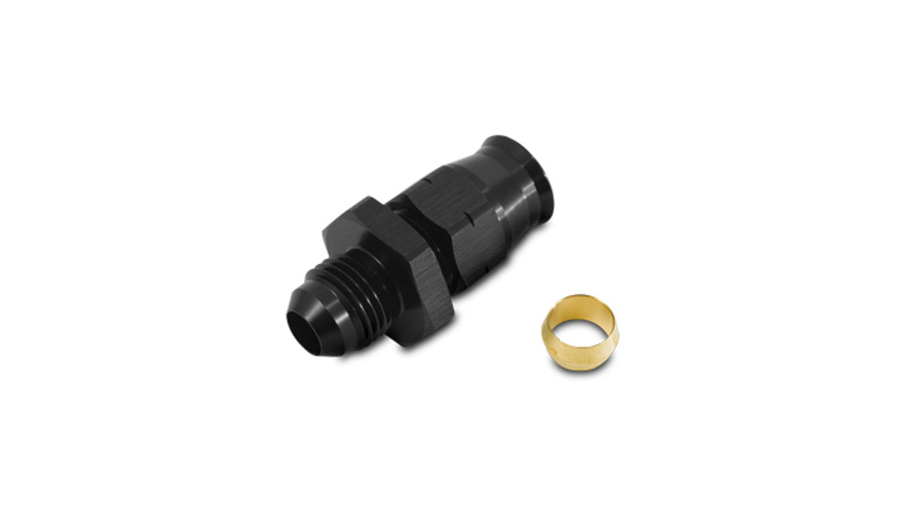 Vibrant -6AN Male to 3/8in Tube Adapter Fittings with Brass Olive Insert (16456)