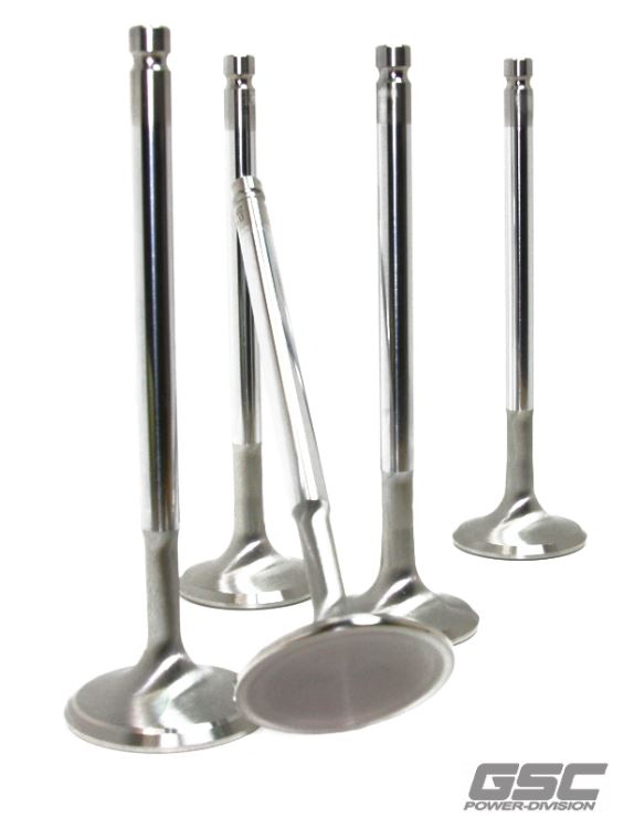 GSC P-D 4B11T Chrome Polished Super Alloy Exhaust Valve - 30mm Head (+1mm) - SET 8 (2027-8)