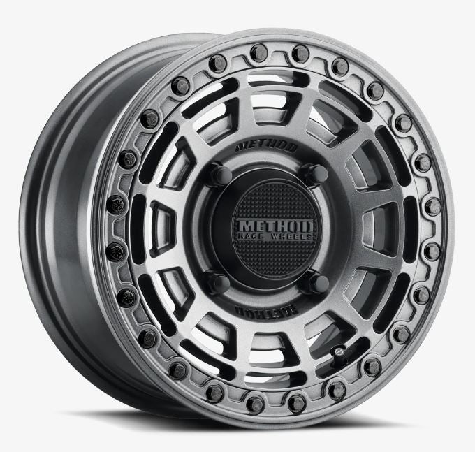 Method MR415 Beadlock 15x7 / 5+2/38mm Offset / 4x156 / 132mm CB Graphite Wheel - Gloss Graphite Ring