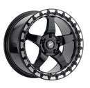 Forgestar F001 17X10 D5 Beadlock 5X114.3 ET50 BS7.5 Gloss Black w/ Machine Lip 78.1