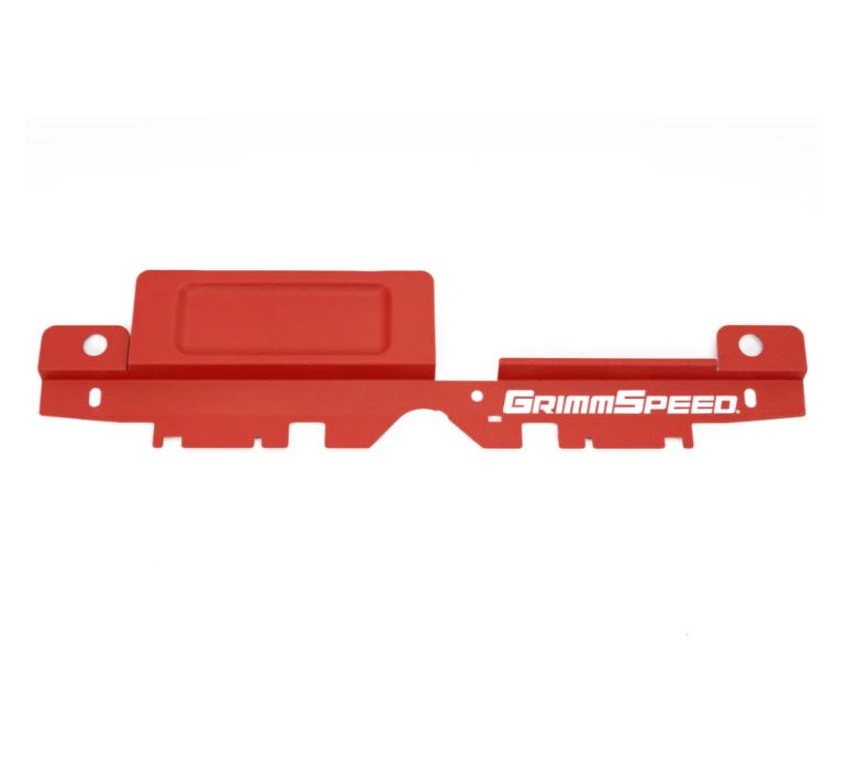 GrimmSpeed Radiator Shroud w/Tool Tray - Textured Red