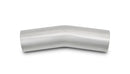 Vibrant 3in O.D. T304 SS 15 deg Mandrel Bend 5in x 5in leg lengths (5in Centerline Radius)