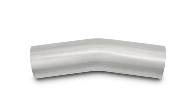 Vibrant 3in O.D. T304 SS 15 deg Mandrel Bend 5in x 5in leg lengths (5in Centerline Radius) (13132)