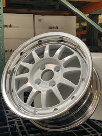 WedsSport Racing 2P 15x7" +35 4x100 White Wheel Set