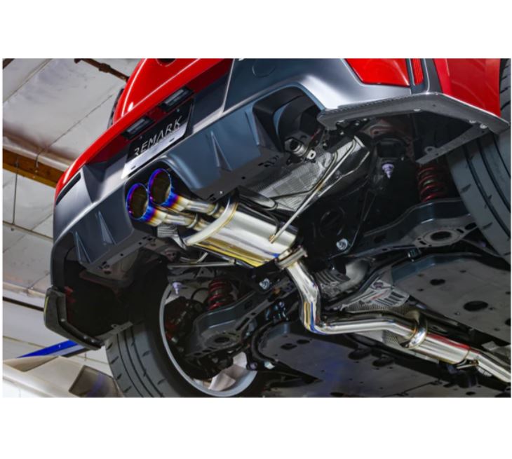 REMARK 24+ Toyota GR Corolla Dual Center Exit w/ Resonator Burnt Stainless Steel Catback Exhaust (RK-C2076T-05TC)