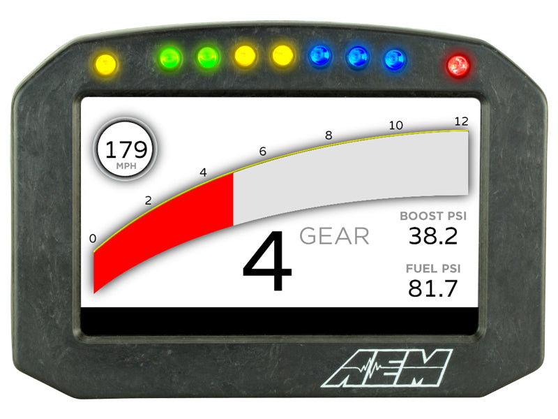 AEM CD-5G Carbon Flush Digital Dash Display w/ Internal 20Hz GPS & Antenna