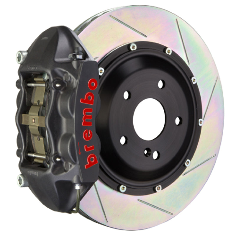 Brembo 23+ GR Corolla Rear GTS BBK 4 Piston Cast 345x28 2pc Rotor Slotted Type-1-Black HA (2P2.8062AS)