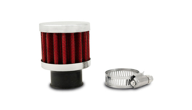 Vibrant Crankcase Breather Filter w/Chrome Cap 2 1/8in 55mm Cone ODx2 5/8in 68mm Tallx3/4in 19mm ID (2164)