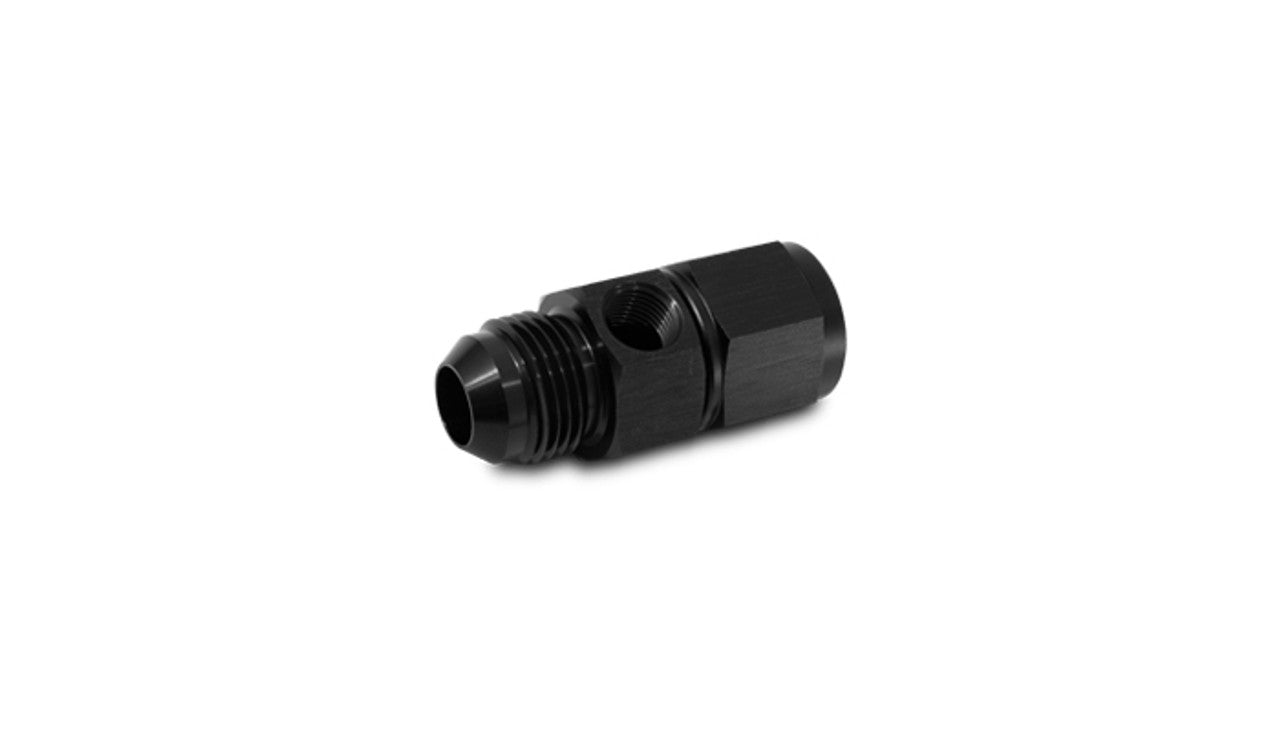 Vibrant -8AN Male to -8AN Female Union Adapter Fitting w/ 1/8in NPT Port (16488)