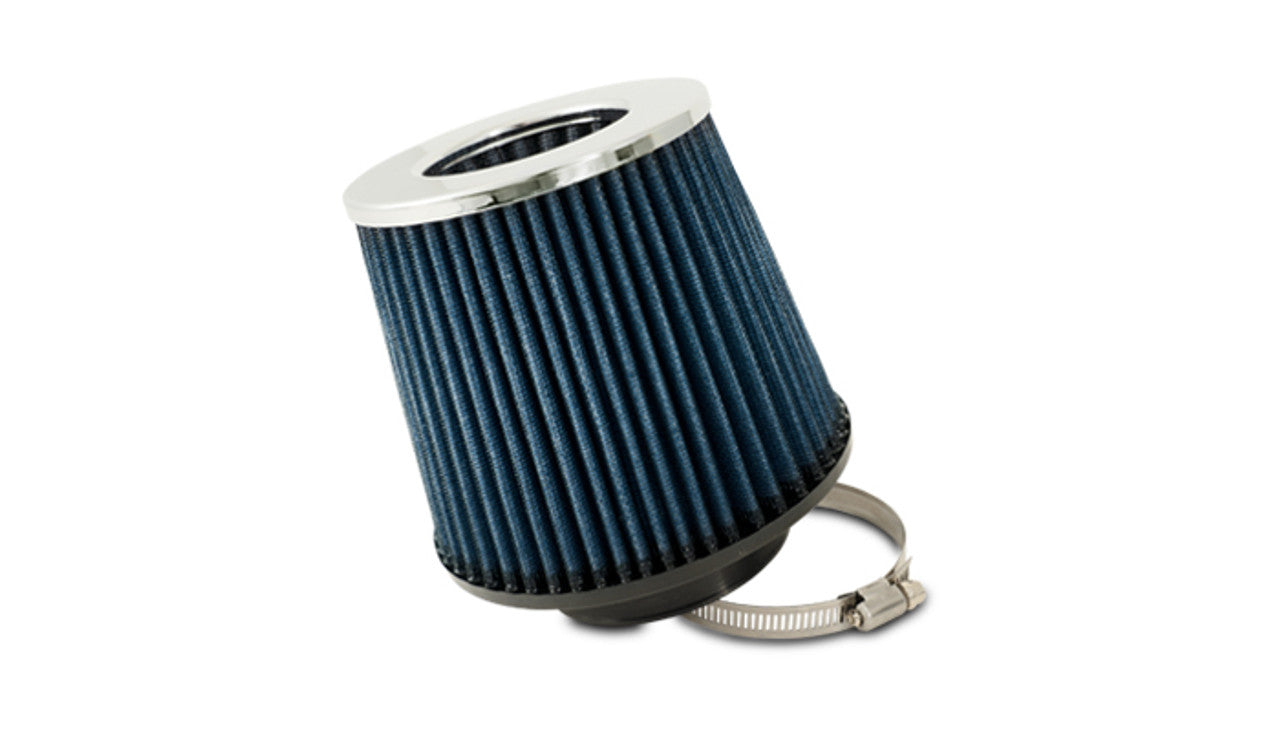 Vibrant Open Funnel Perf Air Filter (5in Cone O.D. x 5in Tall x 4.5in inlet I.D.) Chrome Filter Cap (2161C)