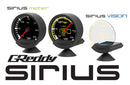 GReddy Sirius Vision Display (Turbo / Press / Temp / Voltage) 68mm Clear Thin-Film EL Display Gauge