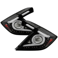 Spyder 16-21 Honda Civic Type R & Hatchback Light Bar LED Tail Lights in Black Chrome (ALT-YD-HC16HB-BC)