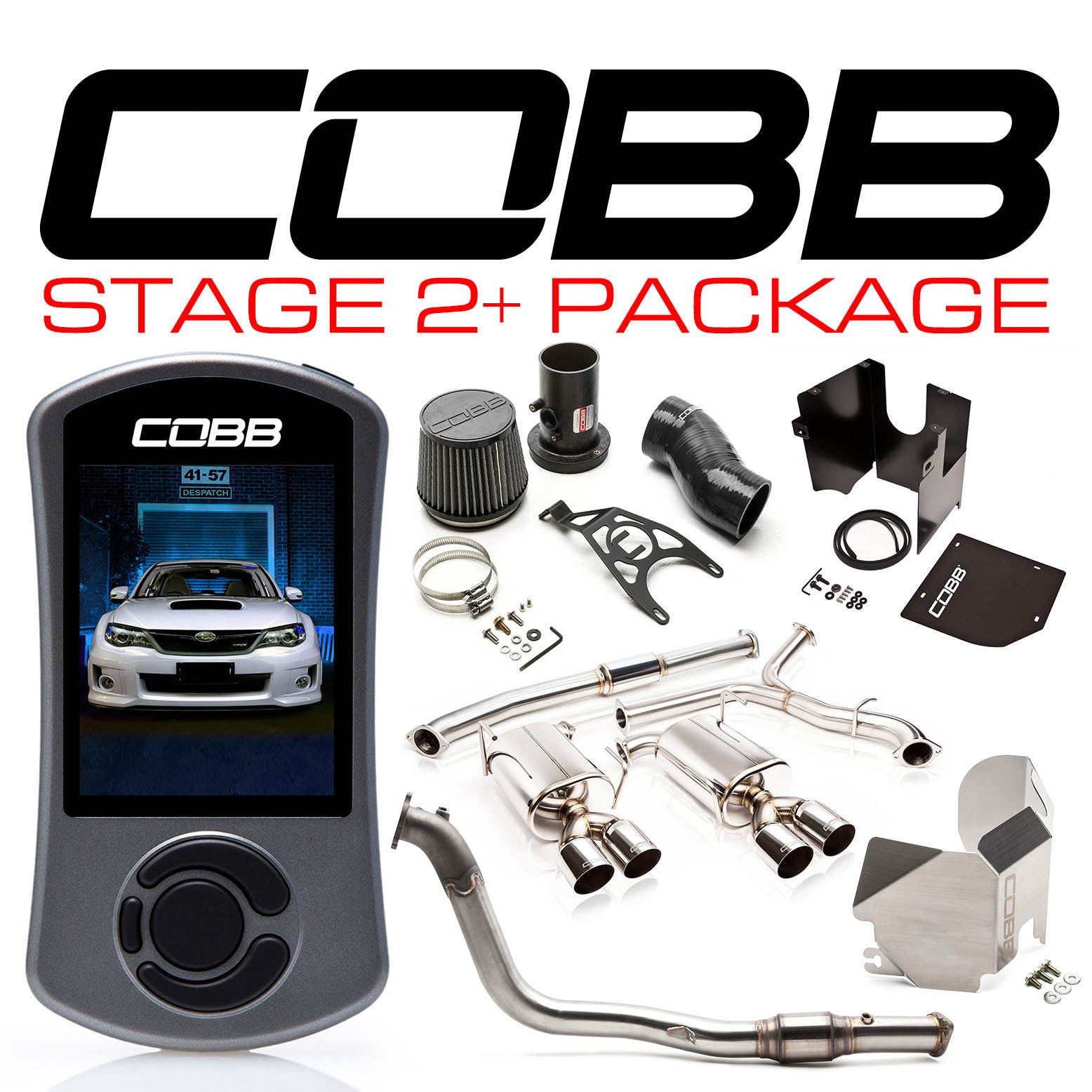 Cobb 11-14 Subaru WRX (Sedan) Stage 2+ Power Package - Black (615X92P-BK)