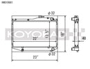 Koyo 84-87 Toyota Corolla GT-S 1.6L 4AGE AE86 Radiator