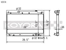 Koyo 02-05 Honda Civic Si 2.0L EP3 (MT) Radiator