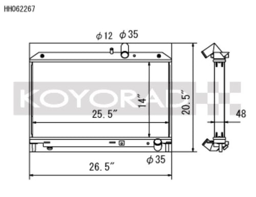 Koyo 09-11 Mazda RX-8 1.3L (MT) Radiator (HH062267)