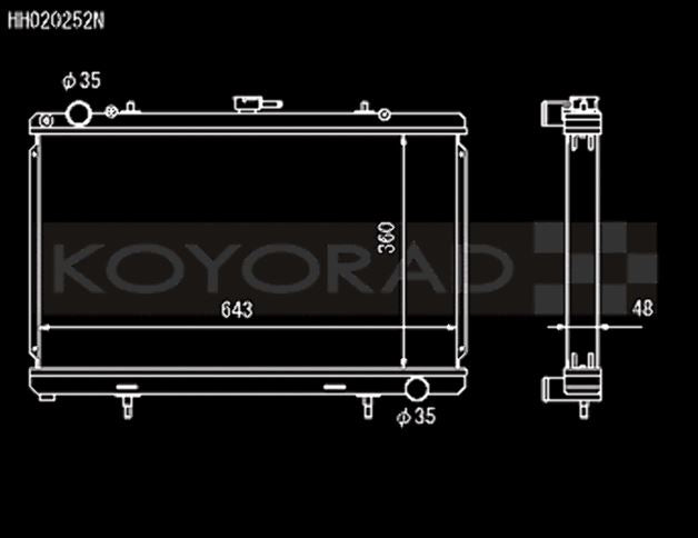 Koyo 89-94 Nissan 180SX/Silvia S13 SR20DET (MT) N-FLO (Dual Pass) Radiator