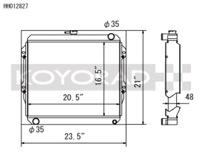 Koyo Toyota 84-95 Pickup 2WD/4WD/ 4Runner 2.4L I4 (22R/RE) MT Radiator *Will Not Fit 22RET* (HH012827)