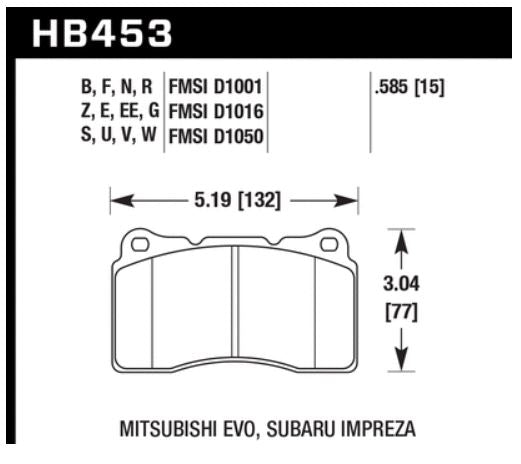 Hawk HPS 5.0 Front Brake Pads