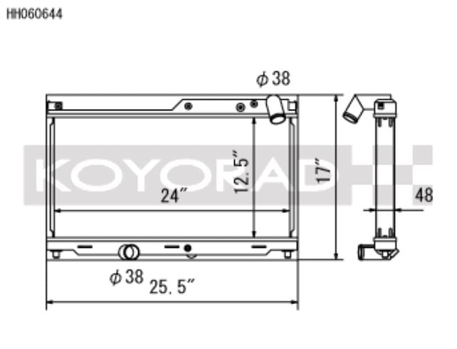 Koyo 93-95 Mazda RX-7 1.3L Turbo Radiator (HH060644)