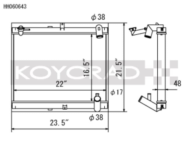 Koyo 89-92 Mazda RX-7 1.3L Late FC Chassis Turbo & Non Turbo Radiator