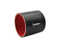 Vibrant 4 Ply Reinforced Silicone Straight Hose Coupling - 3.5in I.D. x 3in long (BLACK)