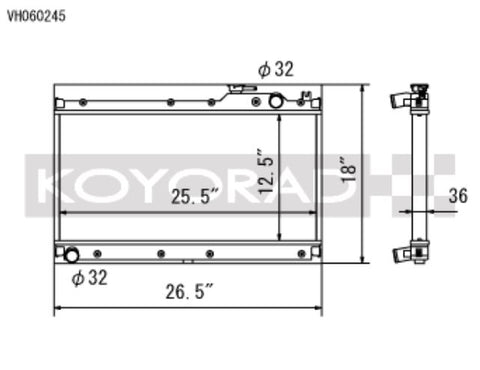 Koyo 89-97 Mazda MX-5 Miata 1.6/1.8L (MT) Radiator (VH060245)