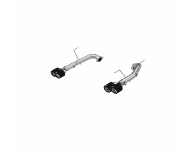 MBRP T304 Stainless Steel, 2.5in Axle-Back, Dual Split Rear, Quad CF Tips, Race Profile (S48103CF)