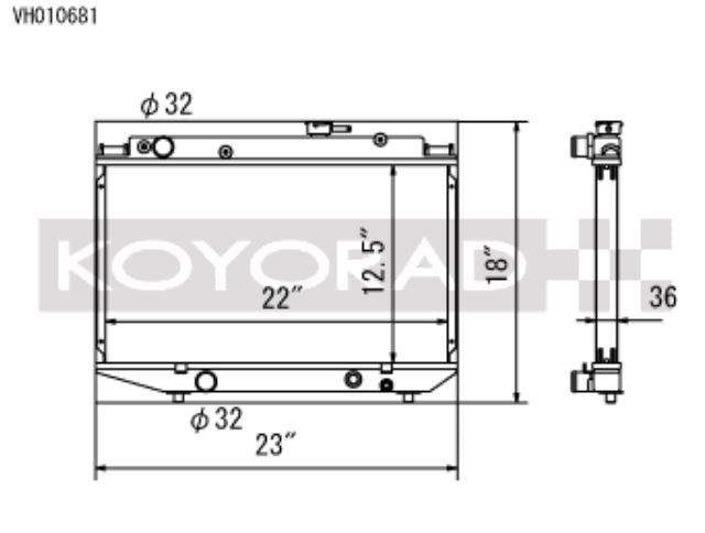 Koyo 84-87 Toyota Corolla RWD w/ 3SGE BEAMS 2.0L Engine Swap Manual Radiator (VH010681)