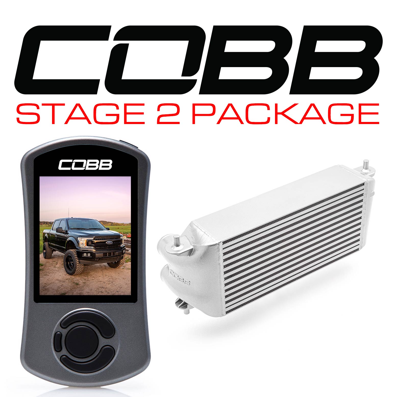 Cobb 2020 Ford F-150 Ecoboost 3.5L Stage 2 Power Package - Silver (Factory Loc. I/C + NO INTAKE) (FOR0070S20SL-NI)