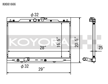 Koyo 04-08 Acura TSX 2.4L (MT) Racing Radiator - 25MM CORE