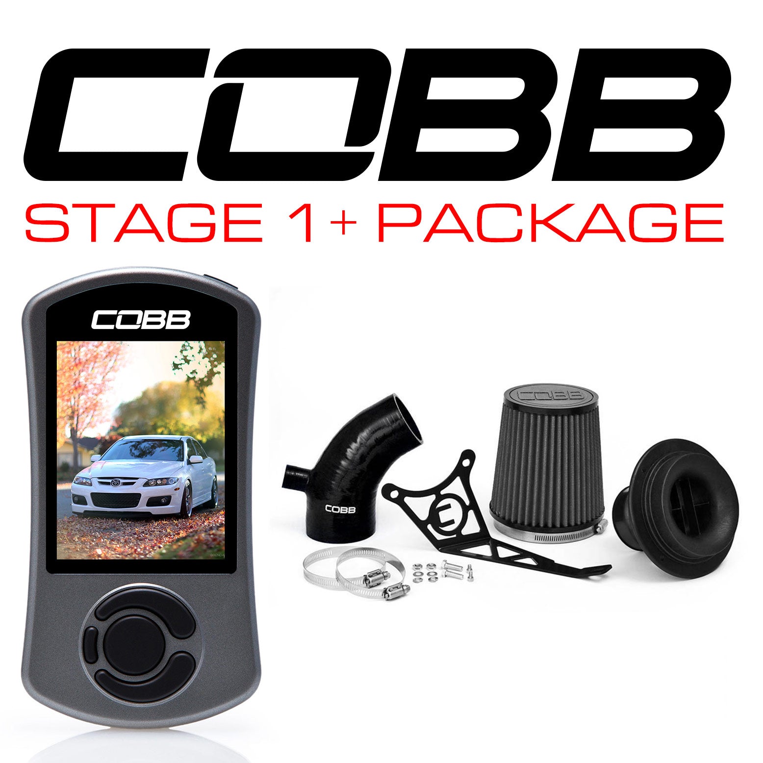 Cobb 06-07 Mazdaspeed6 Stage 1+ Power Package - Black (MAZ000011P-BK)