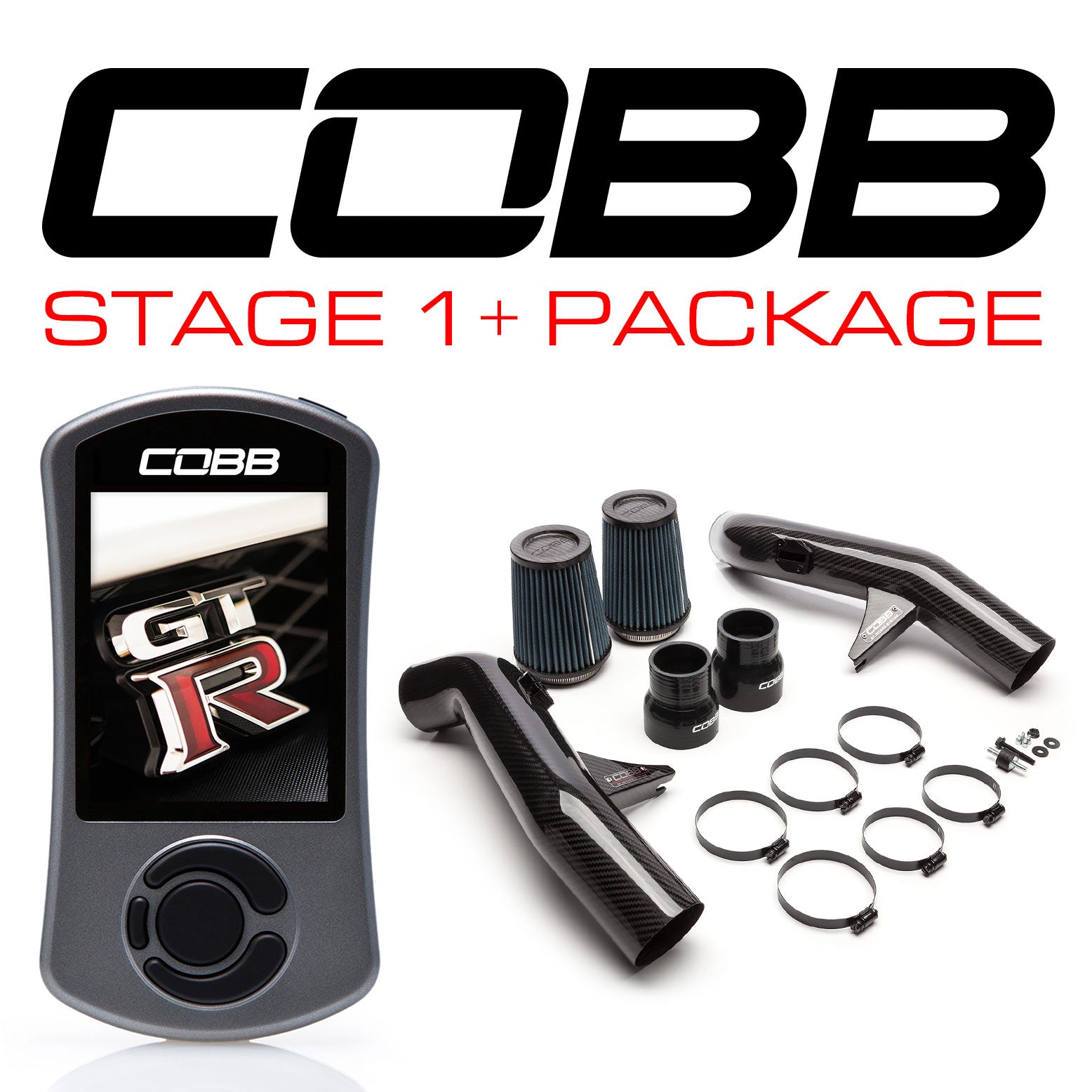 Cobb 14-18 Nissan GT-R Stage 1+ Carbon Fiber Power Package (NIS-007) (NIS007011PCF)