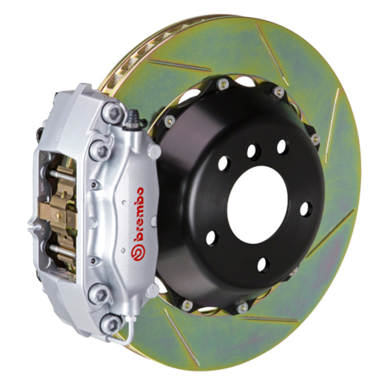 Brembo 23+ GR Corolla Rear GT BBK 4 Piston Cast 345x28 2pc Rotor Slotted Type-1-Silver (2P2.8062A3)