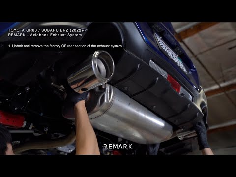 Remark 2022+ Subaru BRZ/Toyota GR86 BOSO Axle Back Exhaust w/Stainless Steel Tip (RO-TSZ8-SL)