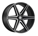 Forgestar F012 24X10 X6 6X139.7 ET25 BS6.5 Satin Black w/ Machine Lip DDT 106.1 