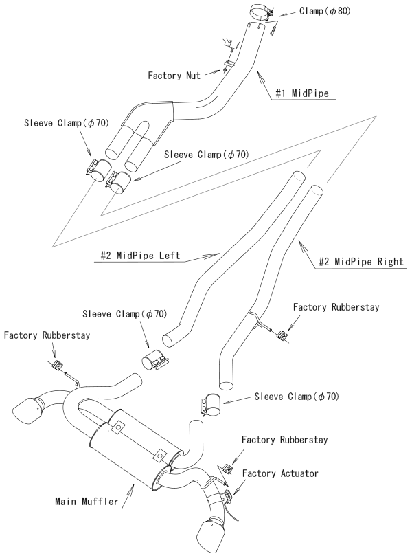 HKS 2020+ Toyota GR Supra w/o OPF Dual Hi-Power Titanium Tip Cat-Back System (31014-KT001)