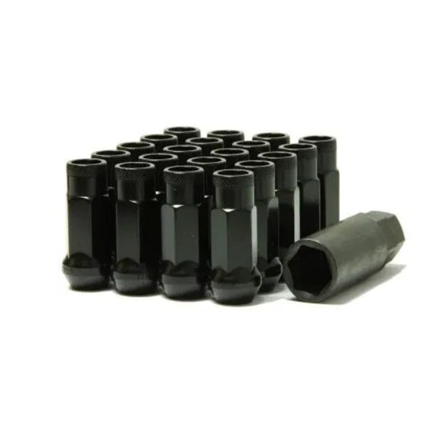 Wheel Mate Muteki SR48 Open End Locking Lug Nut Set of 4 - Black 12x1.25 48mm (whm32901B)