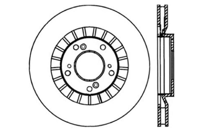 StopTech Front Drilled Right Rotor for 2000-2009 Honda S2000 (sto128.40048R)