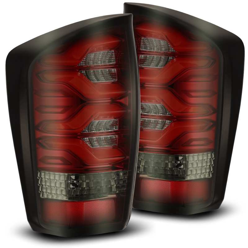 AlphaRex 16-21 Toyota Tacoma PRO-Series LED Tail Lights Red Smoke