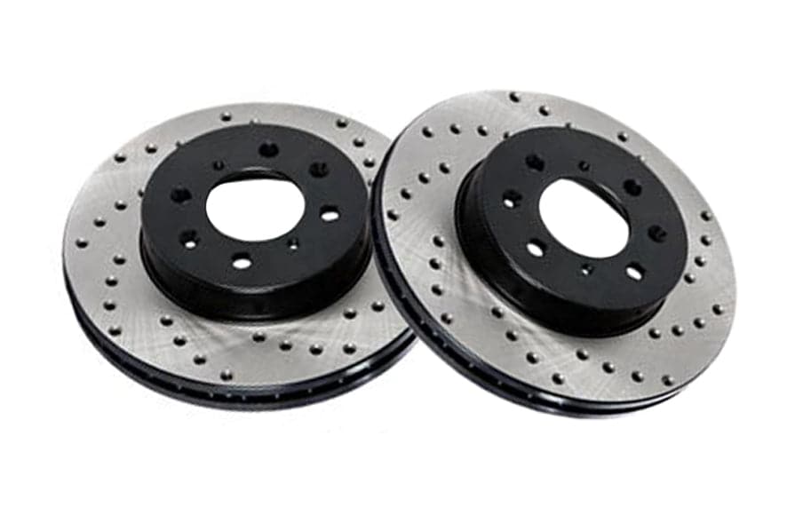 StopTech 2009-2019 Nissan 370Z SportStop Drilled Front Right Rotor (st128.42100R)