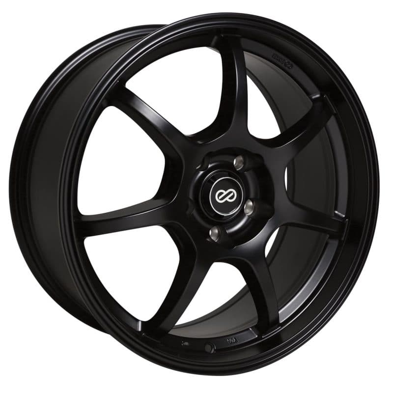 Enkei GT7 17x7.5 45mm Offset 5x100 Bolt Pattern 72.6 Bore Dia Matte Black Wheel