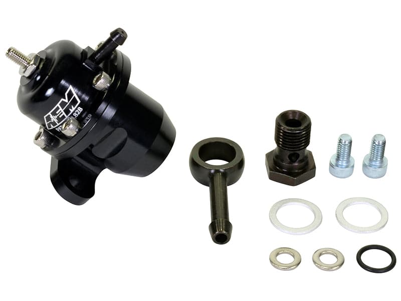 AEM 86-93 Acura / 95-98 TL / 88-91 Civic/CRX / 92-01 Prelude Black Adjustable Fuel Pressure Regulator (25-303BK)