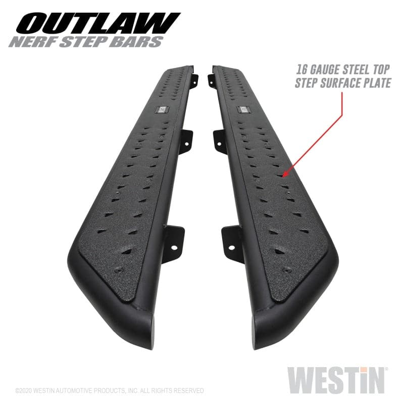 Westin 2020 Jeep Gladiator Outlaw Nerf Step Bars - Textured Black