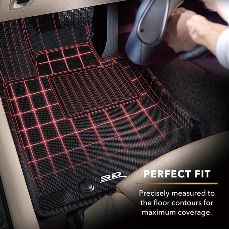 3D MAXpider 2012-2014 Tesla Model S Kagu 1st Row Floormat - Black (L1TL00011509)